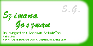 szimona goszman business card